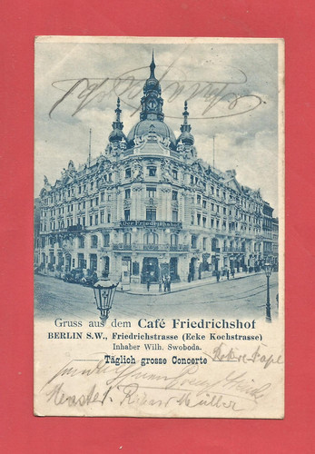 Gruss aus café - ak,