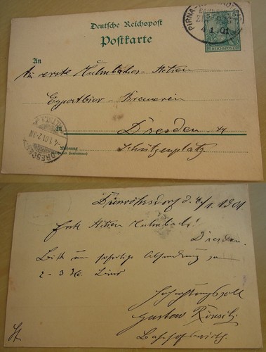 Postkarte dürrröhrsdorf - postkarte,
